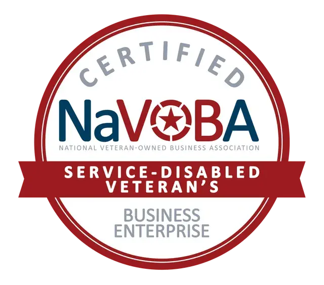 Certified NaVOBA Service-Disabled Veteran's Business Enterprise seal